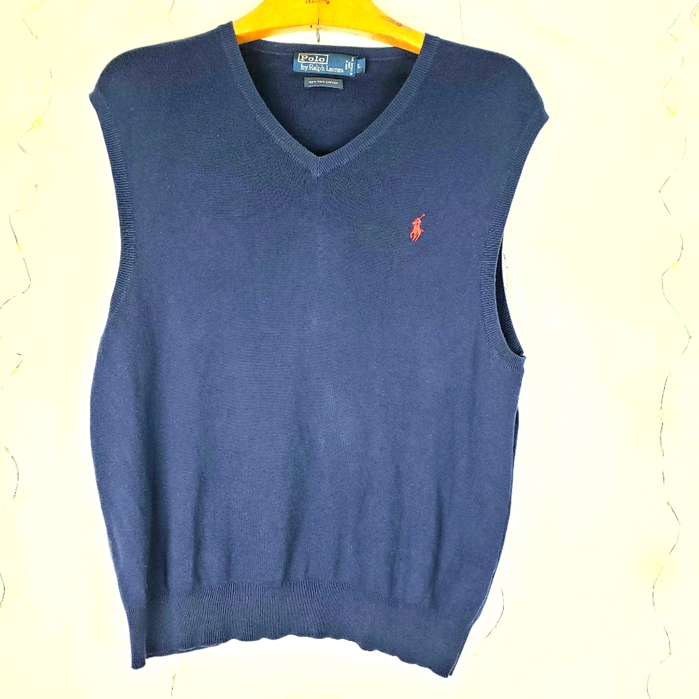 Polo Ralph Lauren Navy Blue Sweater Vest